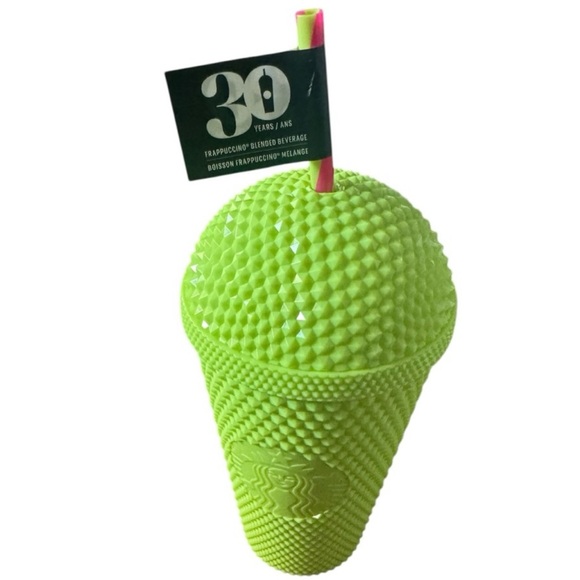 Starbucks 30th Anniversary Lime Green Studded 16 oz Tumbler / NEW with tags - Picture 1 of 4